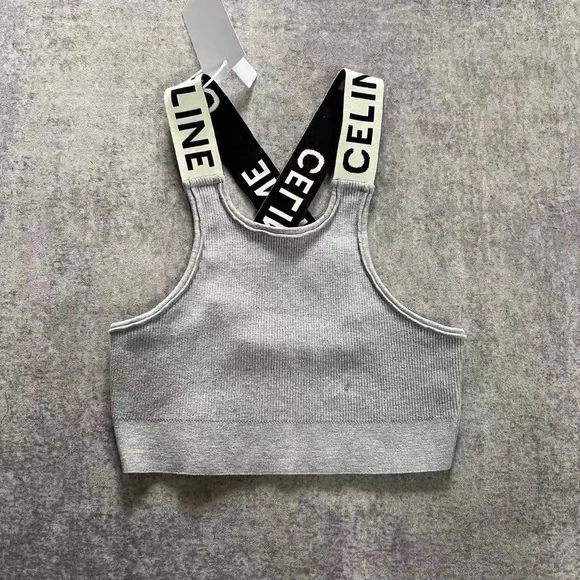 🚩steal authentic Celine Ribbed Gray Apparel - Picture 1 of 4